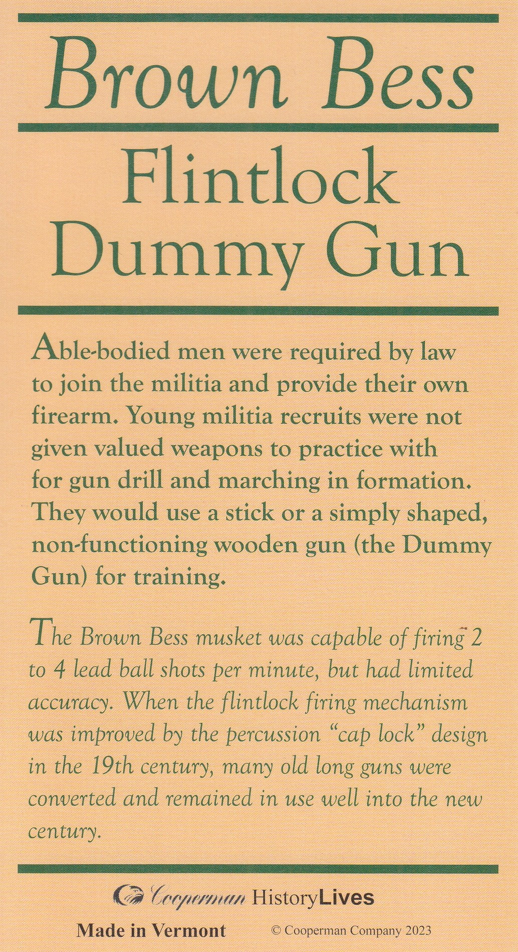 650. Brown Bess Dummy Gun