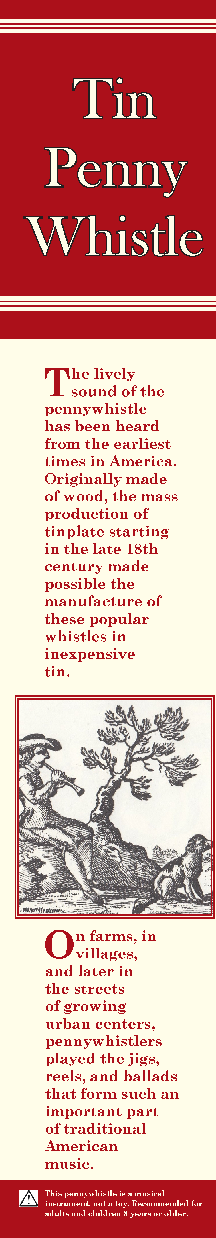 Cooperman tin pennywhistle insert card front