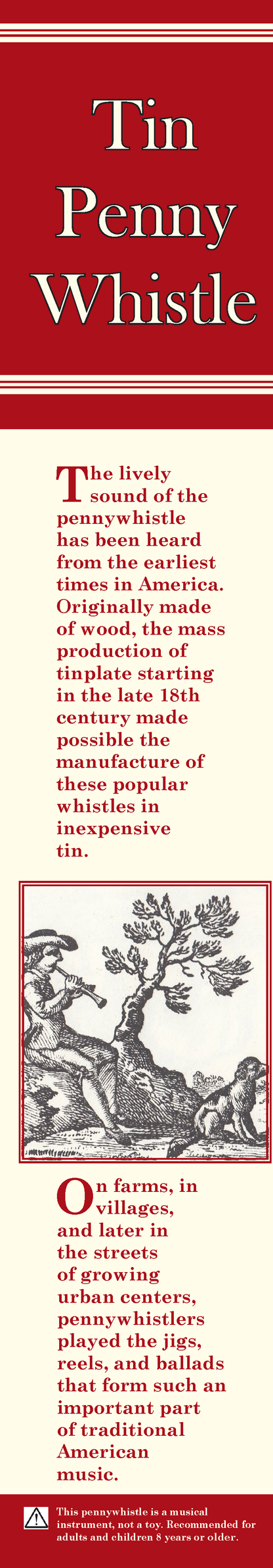 Cooperman tin pennywhistle insert card front