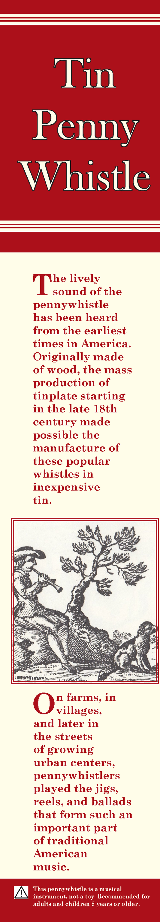 Cooperman tin pennywhistle insert card front