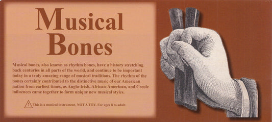 120. Wooden Rhythm Bones – Traditional Folk Percussion Instrument