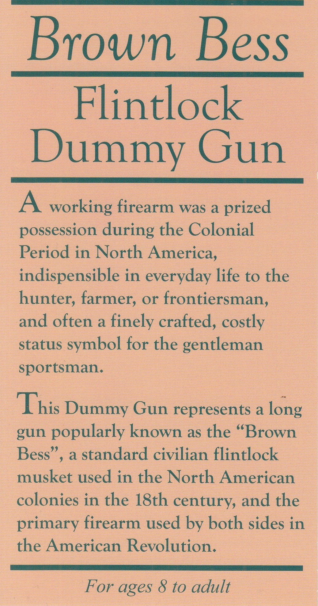 650. Brown Bess Dummy Gun