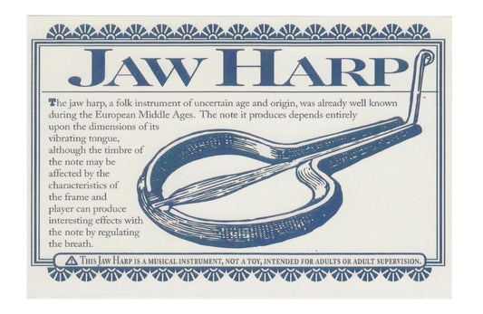 311. Beginner Jaw Harp with Instruction & History Insert