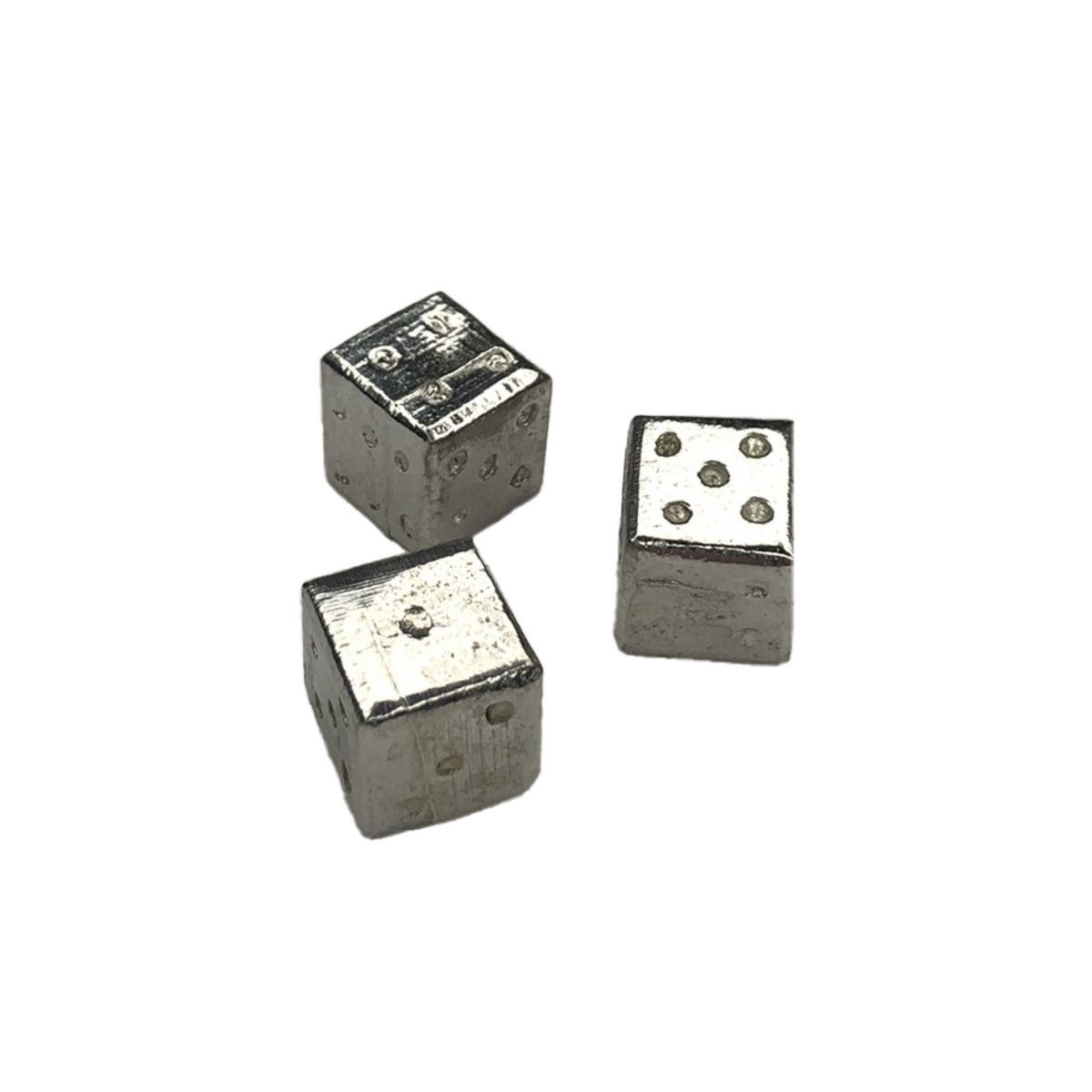 537. Pewter Dice Set – Early American Soldiers' Gaming Dice