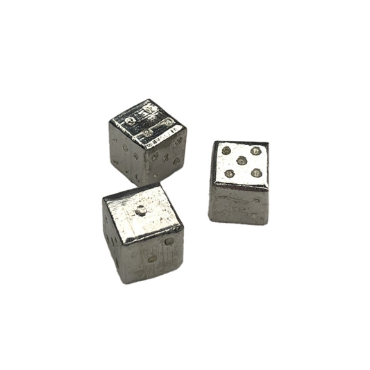 537. Pewter Dice Set – Early American Soldiers' Gaming Dice