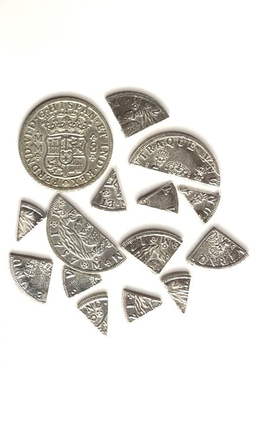 539. Pieces of Eight Coin Set – Spanish Milled Dollar & Bits | Pewter Replica