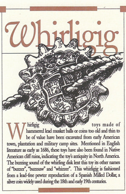 536. Pewter Whirligig Toy – Early American Spinning Toy